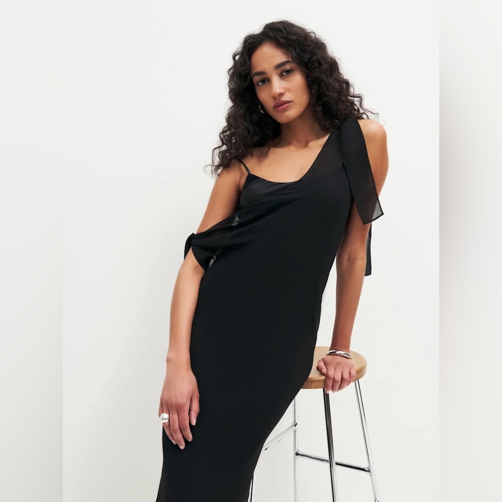Reformation Galatia Dress Black
